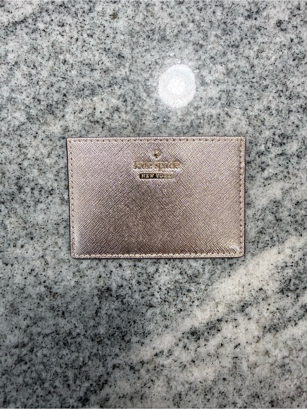 Kate Spade Metallic Card Holder - Rose Gold